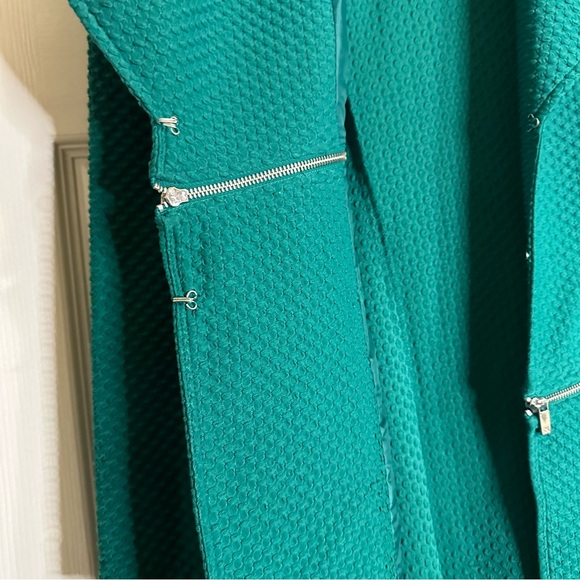 Peter Nygard Emerald Green Textured Jacket - Size M - Picture 8 of 10